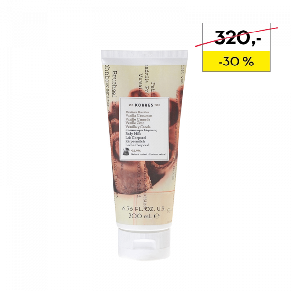 KORRES Body Milk hydratační tělové mléko s vanilkou a skořicí, 200 ml