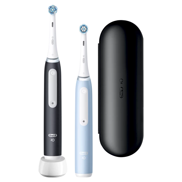 Oral-B iO Series 3 Matt Black/Ice Blue Duo elektrický zubní kartáček