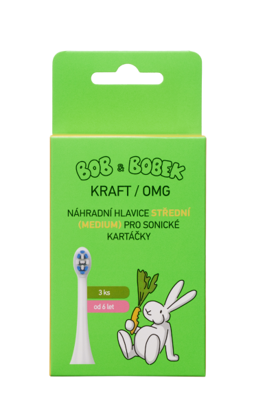Bob a Bobek Náhradní hlavice STŘEDNÍ pro sonické kartáčky OMG / KRAFT
