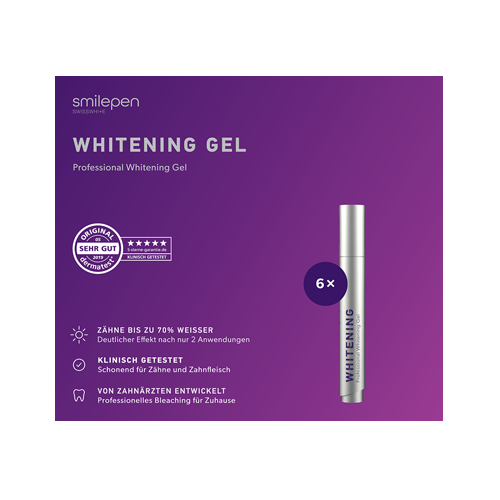 Smilepen Whitening Gel, sada gelových bělicích per (6x 5 ml)