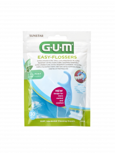 GUM Easy-Flossers Cool Mint, 30 ks + cestovní pouzdro
