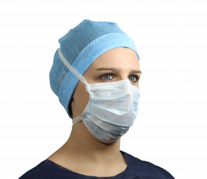 Medicom Safe Mask IIR chirurgická zavazovací ústenka, světle modrá, 50 ks