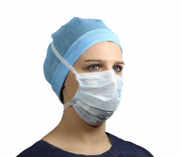 Medicom Safe Mask IIR chirurgická zavazovací ústenka, světle modrá, 50 ks