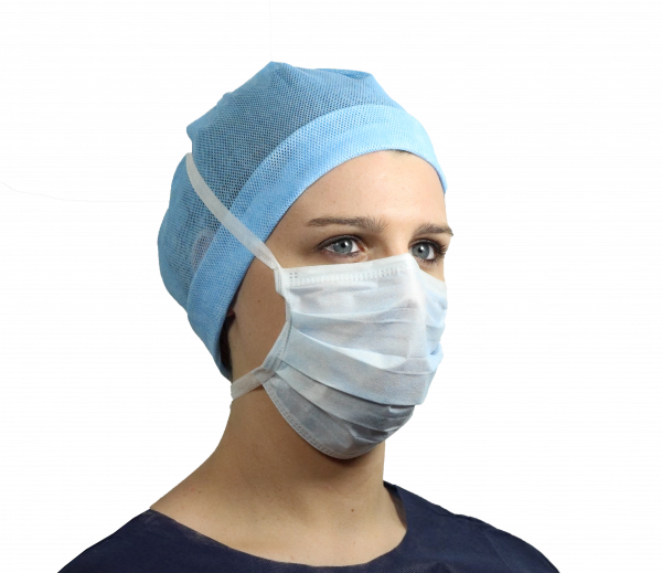 Medicom Safe Mask IIR chirurgická zavazovací ústenka, světle modrá, 50 ks