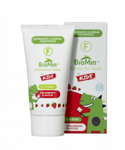 BioMin F gelová zubní pasta pro děti, jahoda, 37,5 ml