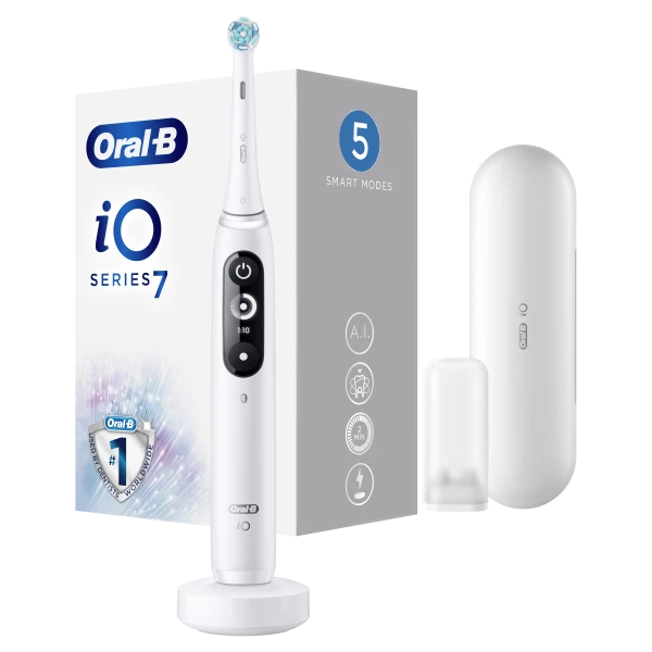 Oral-B iO7 Series White Alabaster elektrický zubní kartáček