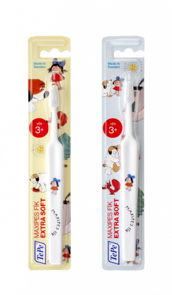 TePe Kids x-soft, dětský zubní kartáček s Maxipsem Fíkem