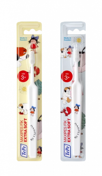 TePe Kids x-soft, dětský zubní kartáček s Maxipsem Fíkem
