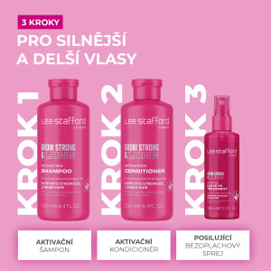 Lee Stafford Grow Strong & Long Activation Shampoo, Šampon pro růst a objem vlasů, 250 ml