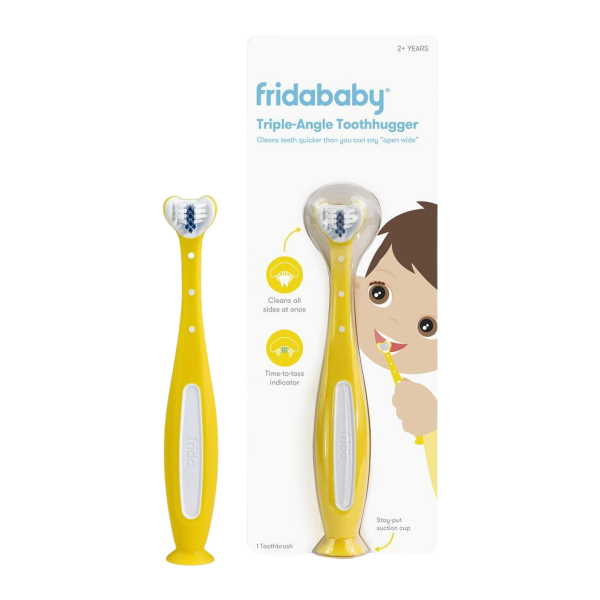 Frida Baby Tooth Hugger 3D zubní kartáček, žlutý