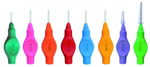 Tandex Flexi mezizubní kartáčky červené 0,5 mm, 25 ks+krytek