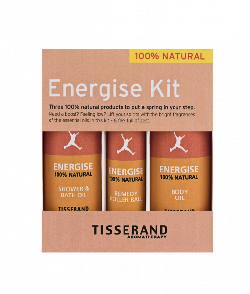 Tisserand Energise Kit Sada tří 100% přírodních aroma přípravků pro dodání energie