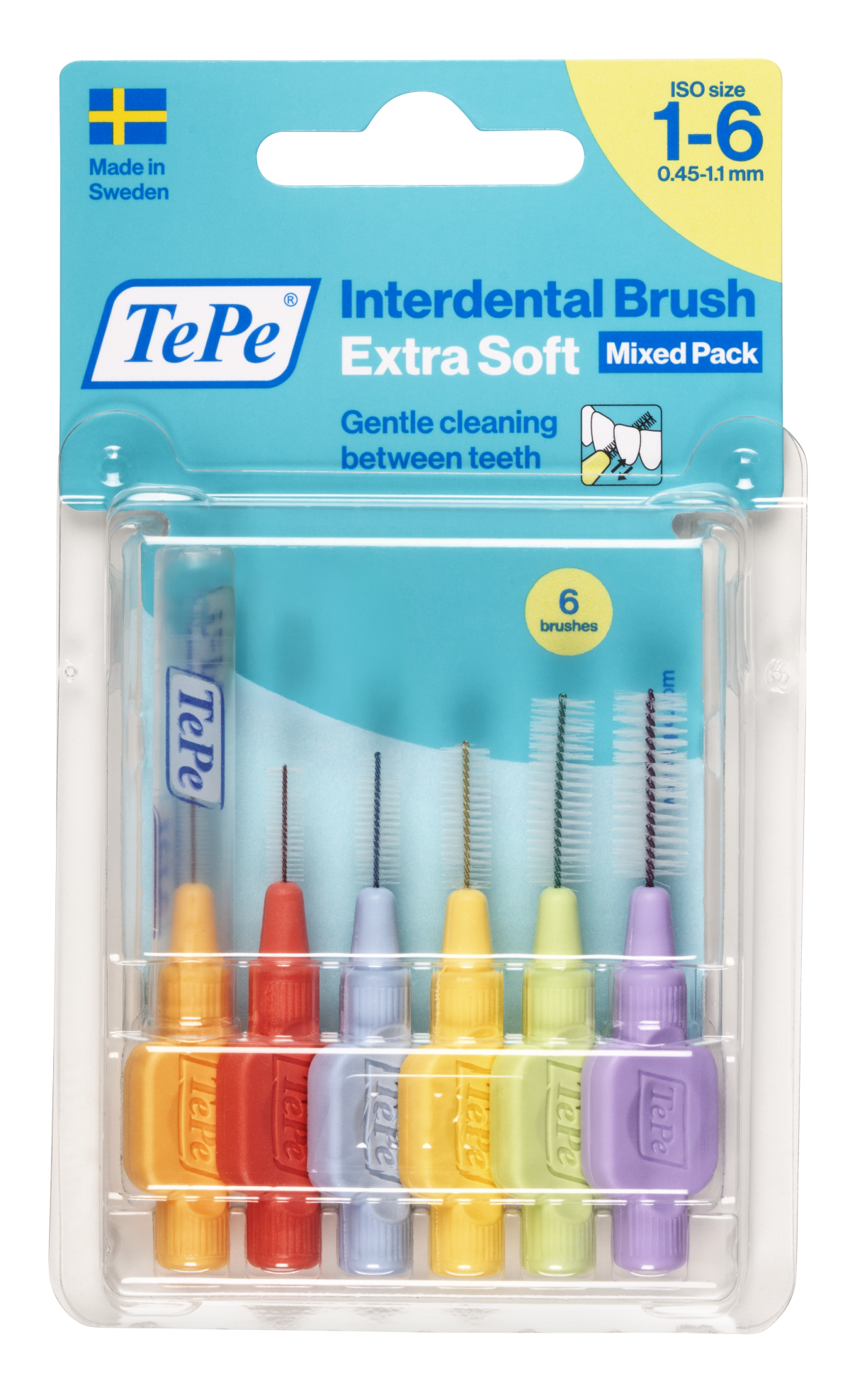 TePe Extra soft startovací sada mezizubních kartáčků, 6 velikostí