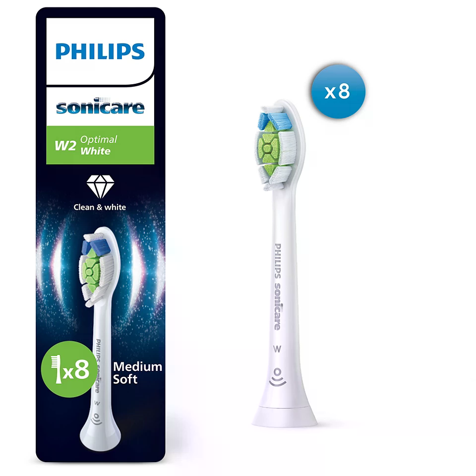 Philips Sonicare Optimal White, Balení 8 ks hlavic kartáčku, HX6068/87