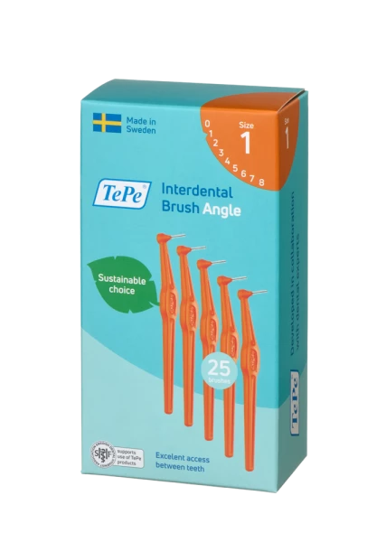 TePe Angle mezizubní kartáčky 0,45 mm, oranžové, 25 ks