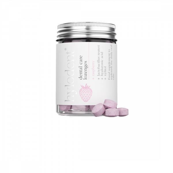 Hylodent orální probiotika s kyselinou hyaluronovou, malina, 200 tablet