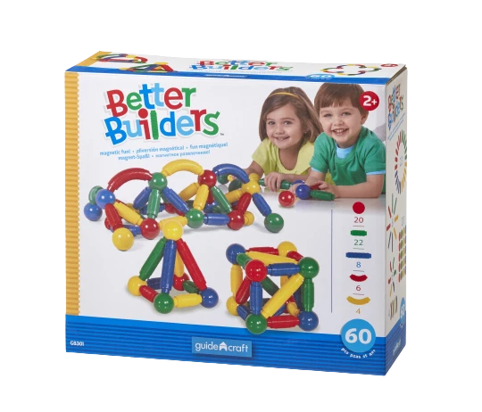 Better Builders Magnetická stavebnice, 60 ks
