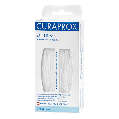 Curaprox 3 in 1 Floss 70 cm superfloss, 100 ks