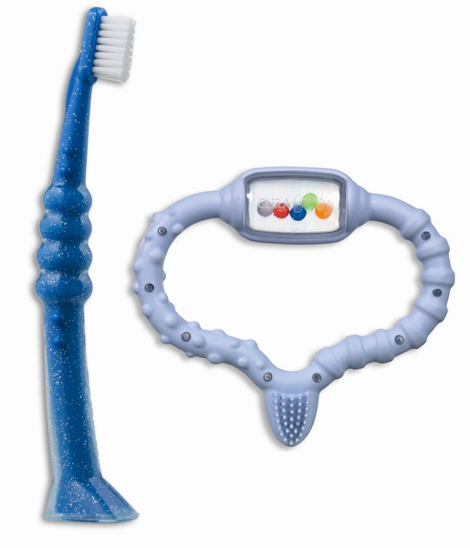 Curaprox CKC 42 girl CBR sada kousátko CuraBaby a kartáček CuraKid, růžový