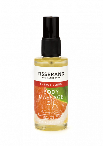 Tisserand Massage Oil ENERGY BLEND povzbuzující masážní a tělový olej s citrusy,  100 ml