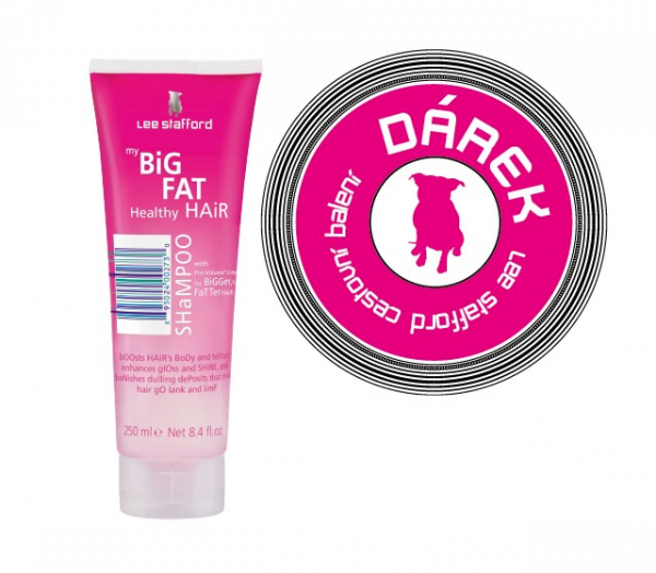 Lee Stafford My Big Fat Healthy Hair Shampoo 250 ml Šampon pro větší objem vlasů + Lee Stafford cestovní balení jako dárek