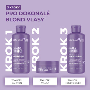 Lee Stafford Bleach Blondes Purple Toning kondicionér s fialovým pigmentem, 250 ml