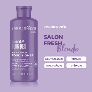 Lee Stafford Bleach Blondes Purple Toning kondicionér s fialovým pigmentem, 250 ml
