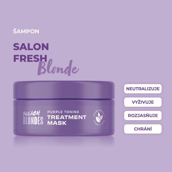 Lee Stafford Bleach Blondes Purple pečující maska s fialovým pigmentem, 200 ml