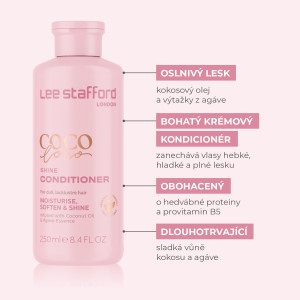 Lee Stafford CoCo LoCo Shine Conditioner hydratační kondicionér na vlasy, 250 ml