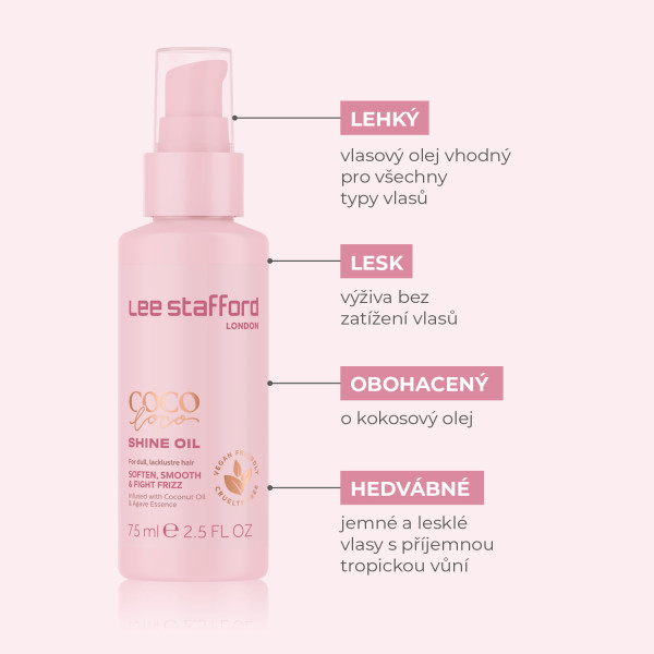 Lee Stafford CoCo LoCo Agave Shine Oil kokosový olej na vlasy, 75 ml