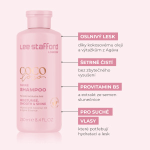 Lee Stafford CoCo LoCo Shine hydratační šampon, 250 ml