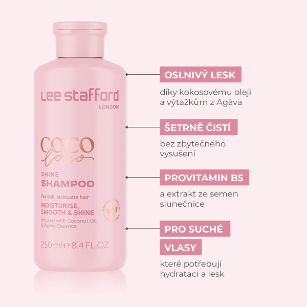 Lee Stafford CoCo LoCo Shine hydratační šampon, 250 ml