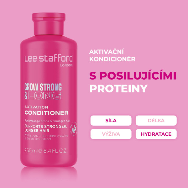Lee Stafford Grow Strong & Long Activation Conditioner, Kondicionér podporující růst vlasů, 250 ml