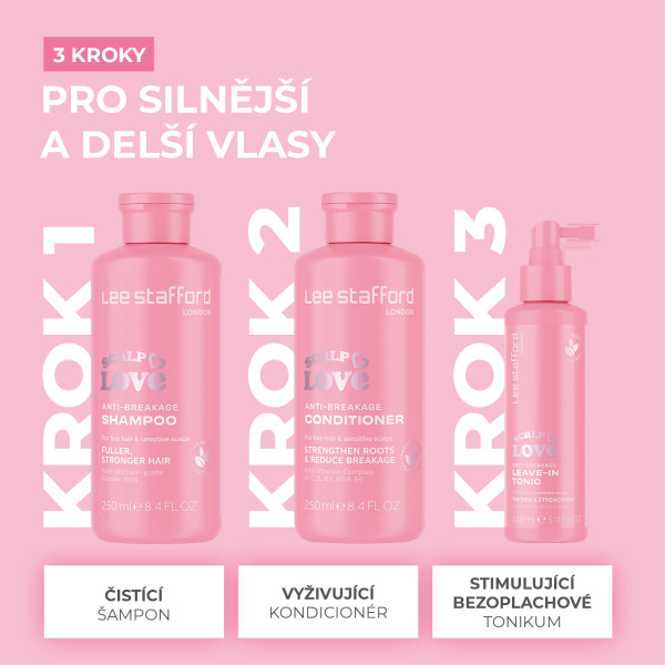 Lee Stafford Scalp Love Anti Hair-Loss Thickening šampon pro posílení vlasů a proti vypadávání, 250 ml