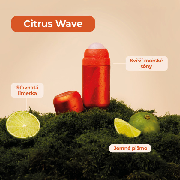 FLER deodorant Starter Set Citrus Wave, roll-on deodorant s vyměnitelnou náplní, 50 ml