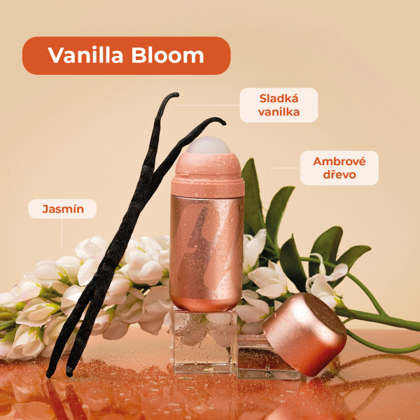 FLER deodorant Starter Set Vanilla Bloom, roll-on deodorant s vyměnitelnou náplní, 50 ml