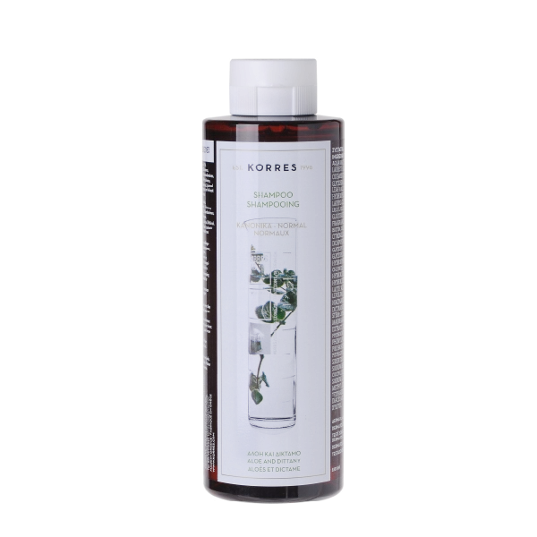 KORRES Hair - šampon pro normální vlasy, aloe a dobromysl krétská, 250 ml