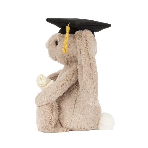 Jellycat Bashful Bunny v absolventském outfitu