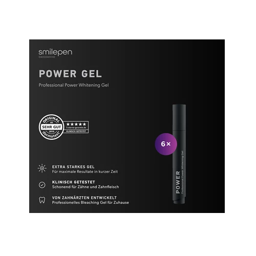 Smilepen POWER Whitening gel, sada bělicích gelových per (6x 5 ml)