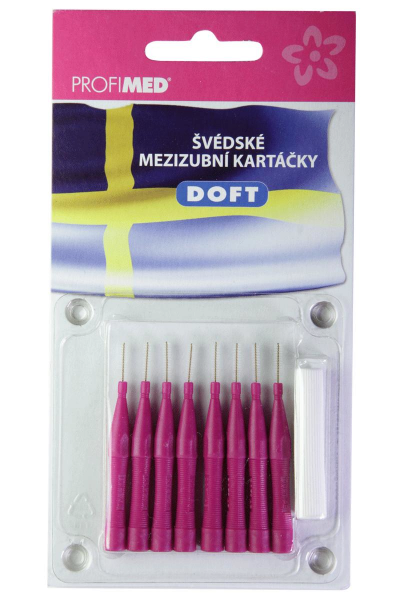 DOFT mezizubní kartáčky 0,5 mm, fialové, 8 ks