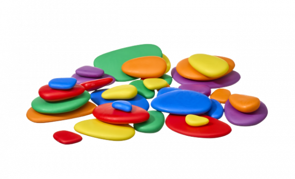 EDX Education barevné Duhové kamínky, 36 ks