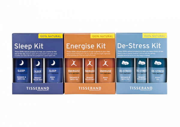 Tisserand Energise Kit Sada tří 100% přírodních aroma přípravků pro dodání energie
