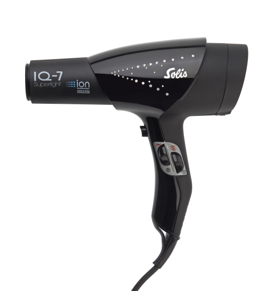 Solis fén IQ-7 Superlight typ 426 Moonlight černý s křišťály Swarovski odlehčený