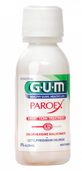 GUM PAROEX ústní voda (výplach, CHX 0,12 % + CPC 0,05 %), 30 ml