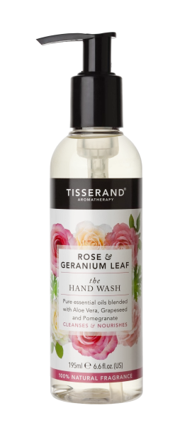 Tisserand mýdlo na ruce s vůní růže a pelargonie, 195 ml