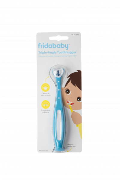 Fridababy Tooth Hugger 3D zubní kartáček - modrý