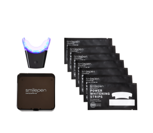 Smilepen Whitening Strips Kit – 7denní kůra pro intenzivní bělení zubů pomocí bělicích pásek s bezdrátovým LED akcelerátorem