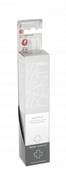 SWISSDENT sada DUO GENTLE - zubní pasta, 50 ml + kartáček zdarma