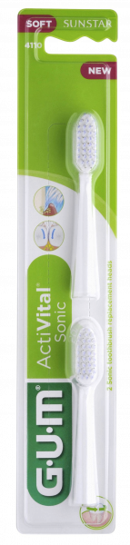 GUM ActiVital Sonic Refills Soft náhradní hlavice, 2 ks