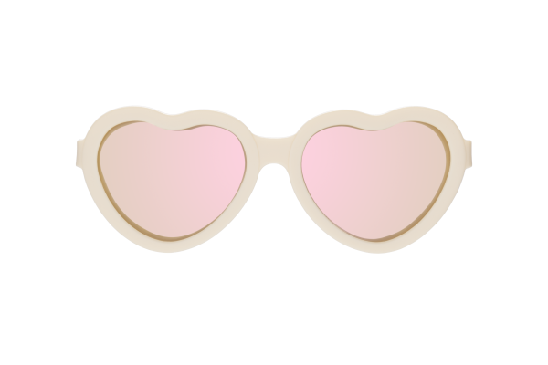 BABIATORS Heart, Sweet Cream, polarizační zrcadlové sluneční brýle, krémová, 3-5 let